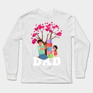 Dad - Daughter Love Tree Long Sleeve T-Shirt